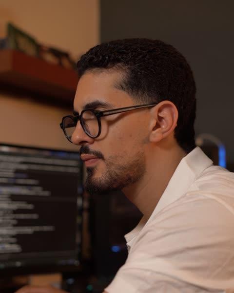 Nabil Effina, founder of Forge, at work in the Rabat studio